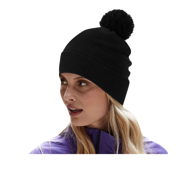 Beechfield Snowstar Thermische Waterafstotende Muts (Zwart)