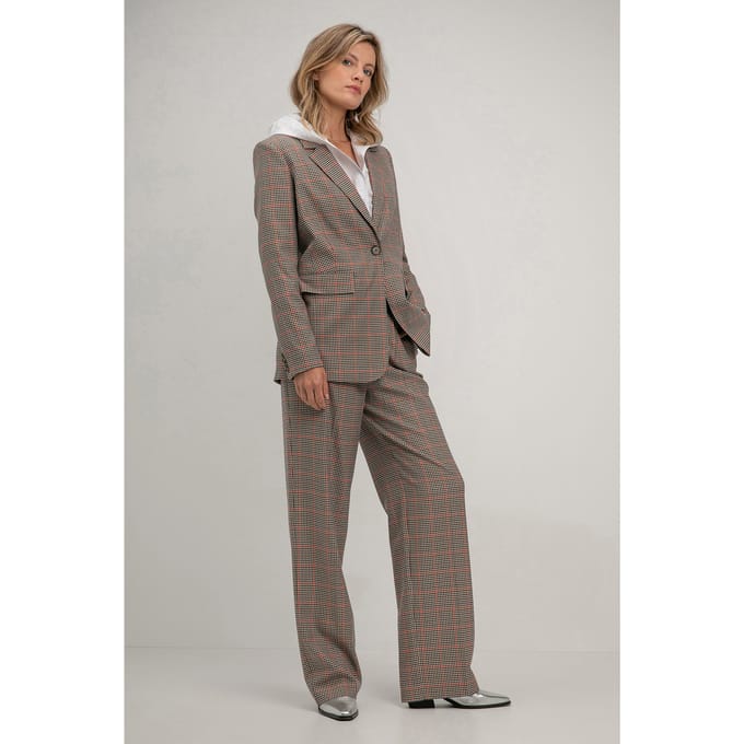 Josephine & Co Scott Pants Sand Check Maat: 44 | Outlet | Dames | Zand
