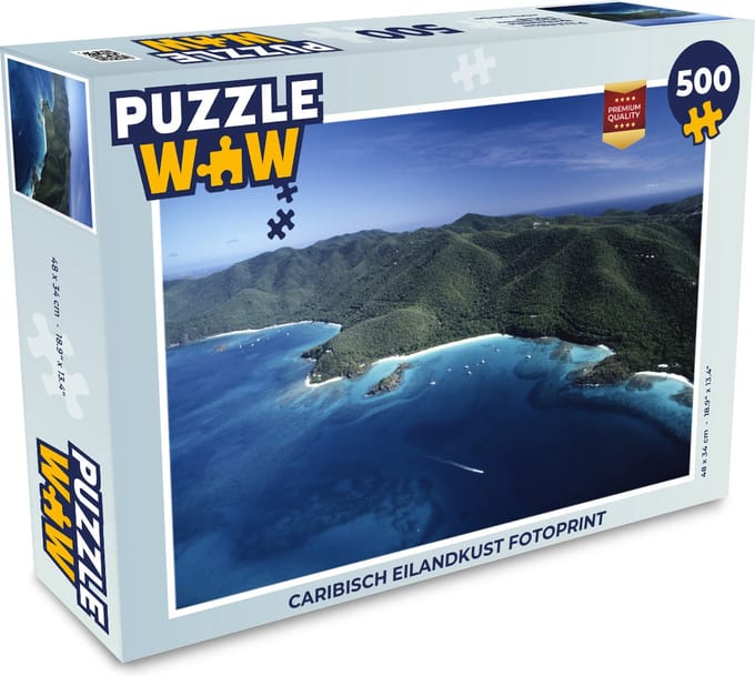 Puzzel Caribisch eilandkust fotoprint - Legpuzzel - Puzzel 500 stukjes