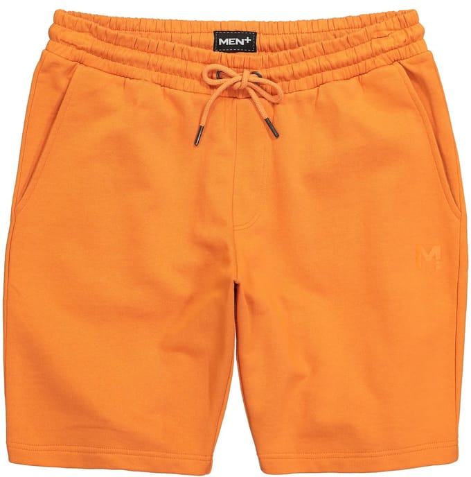 Men Plus - Heren - Sweatbermuda basic elastische tailleband - Donkerabrikoos - Maat 4XL