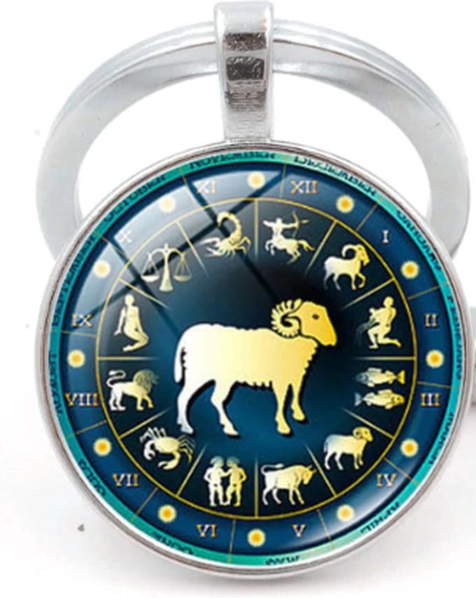 Ram sterrenbeeld sleutelhanger -horoscoop-sterrenbeeld-astrologie-gift-geschenk