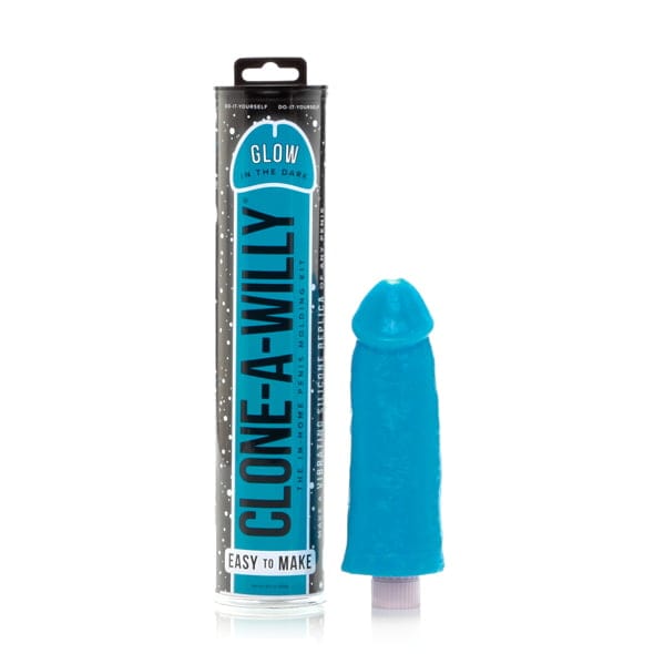 Clone A Willy Kit Dildo Glow In The Dark - Blue