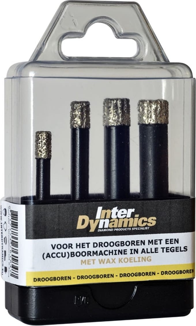 InterDynamics Tile Power diamant tegelborenset droog wax 6kt