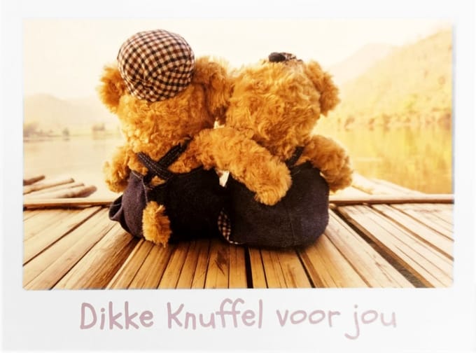 Kaart - Dikke knuffel voor jou - Little wishes - ECLT19-A