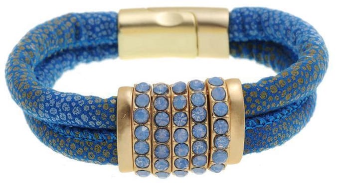 Behave - armband met blauwe glasstenen - kleurrijke moderne stijl