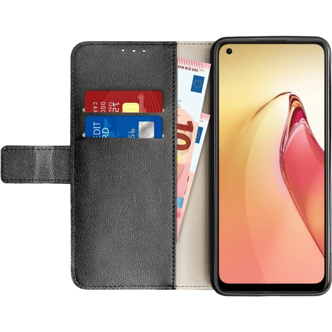 Just in Case Reno8 Pro Portemonnee Hoesje Zwart
