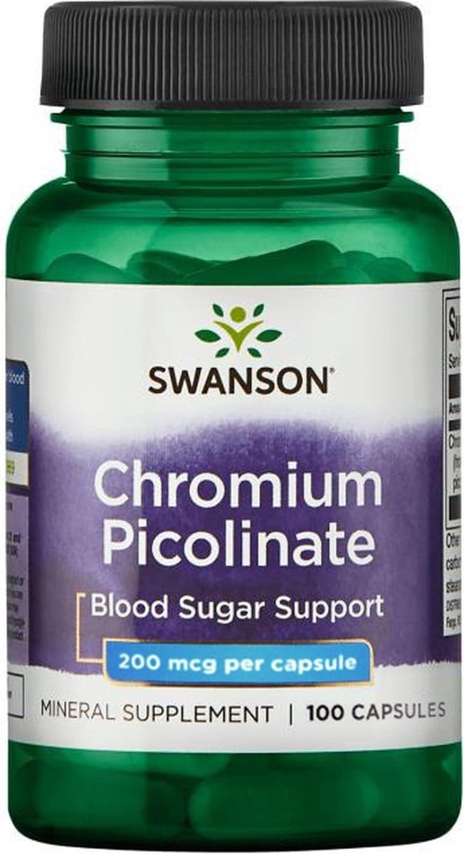 Mineralen - Chromium Picolinate 200ug - 100 Capsules - Swanson -