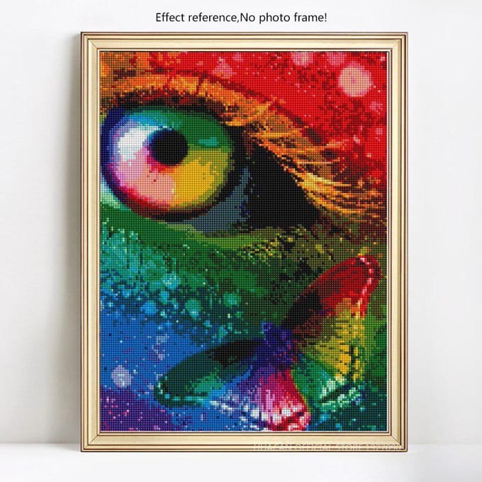 Peinture diamantée avec papillons, photos de strass, broderie diamant, affichage complet 20X30 red