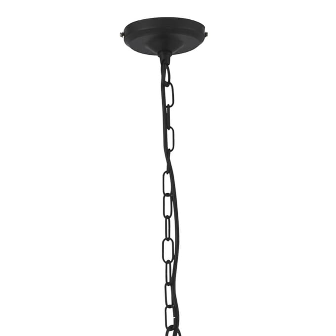 Searchlight Hanglamp Lantern, zwart, 4-lamps