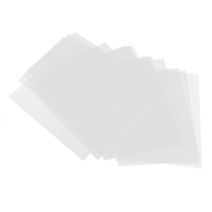 20 pièces Feuilles Thermorétractables Feuilles Plastiques Rétractables Transparentes Kit avec Anneaux Porte-clés pour Porte-clés Bijoux white