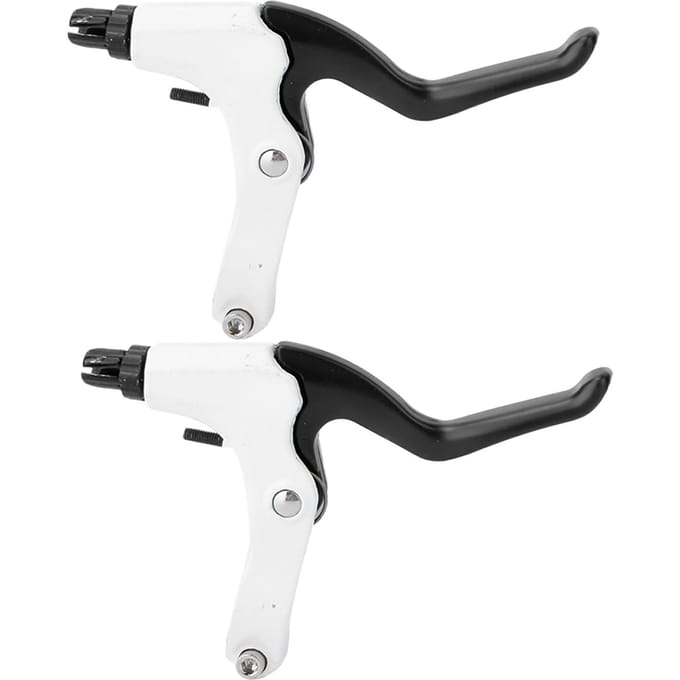 1 Paar Fiets Fiets Aluminiumlegering Remhendel Handvat Stuur Fietsen Wit gray