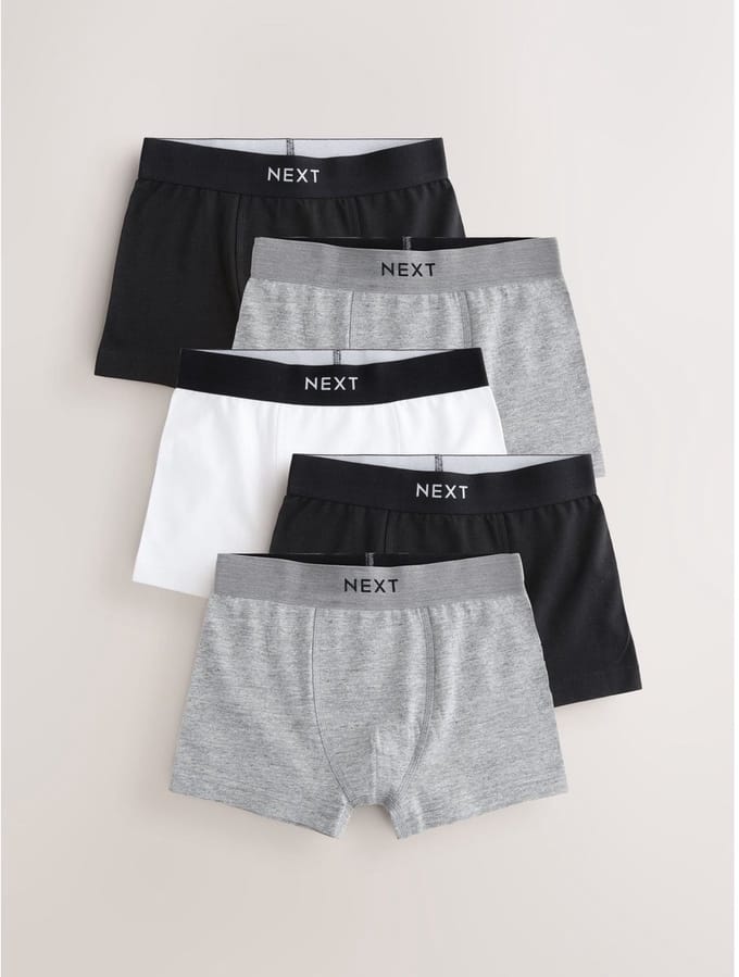 Next - Jongens - Set van 5 boxershorts - Zwart