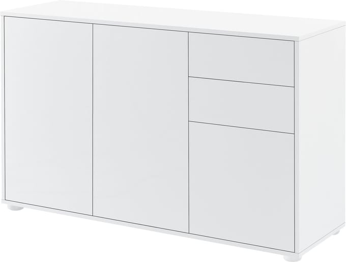 Commode Paarl druk en open 74x117x36 cm wit hoogglans