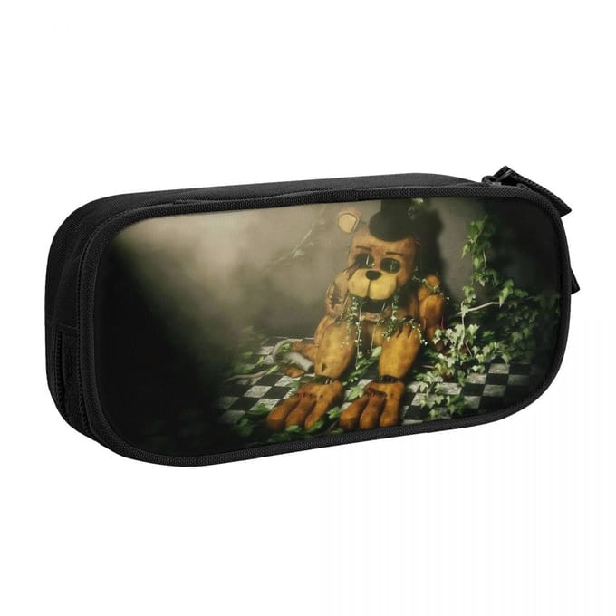 Springtrap Fnaf Etuis Pennendoos Tassen Student Grote Capaciteit Kantoor Rits Etuis (as the picture,M) gray