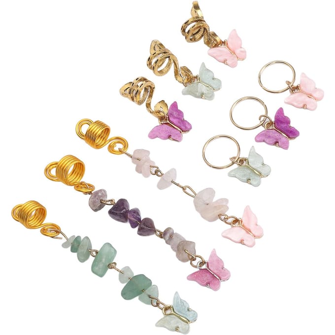 Hanger Haarsieraden voor Vlechten Gekleurde Hanger Dreadlock Sieraden Spiraalvlecht Haaraccessoires white