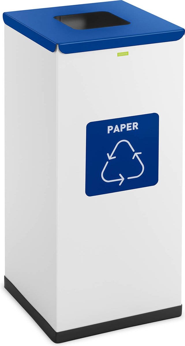 ulsonix Afvalbak - 60 L - wit - papieren etiket 10050443