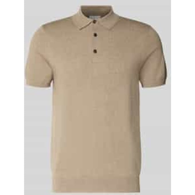 Slim fit poloshirt van lyocellmix met zijde aandeel
