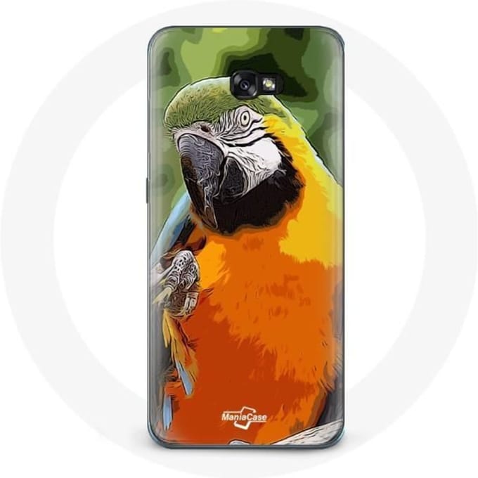 Coque pour Samsung Galaxy A3 2016 Aras Perroquet Orange vert