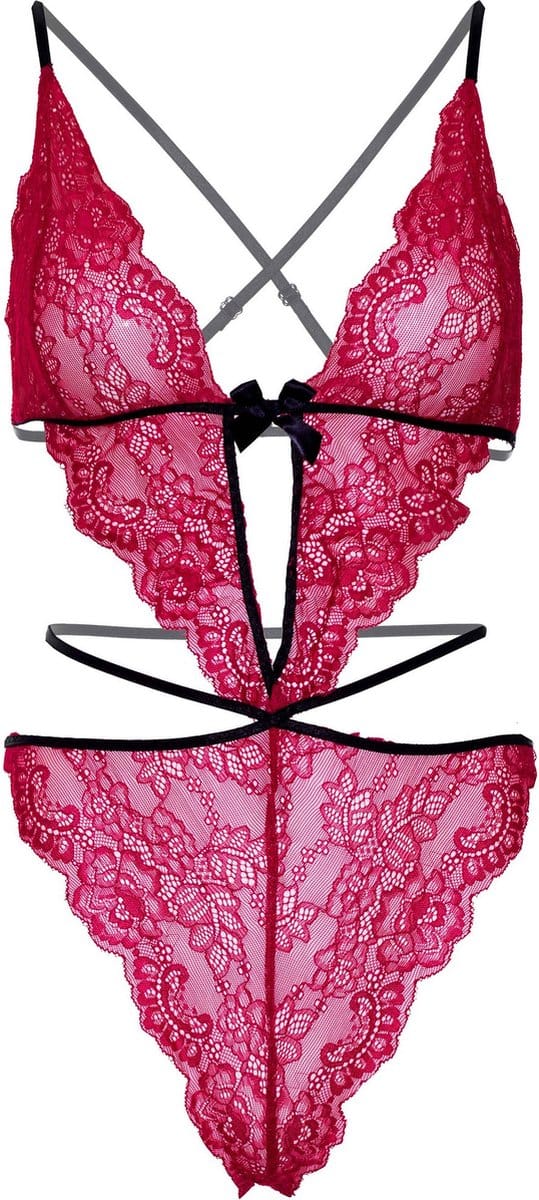 Kanten body voor dames Leg Avenue Scalloped Teddy