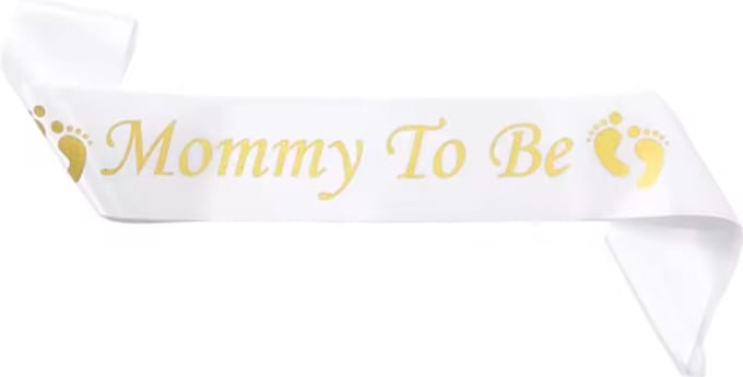 Scoby - Sjerp - Moeder-to-Be - Babyshower - Feestelijke Accessoire - Wit