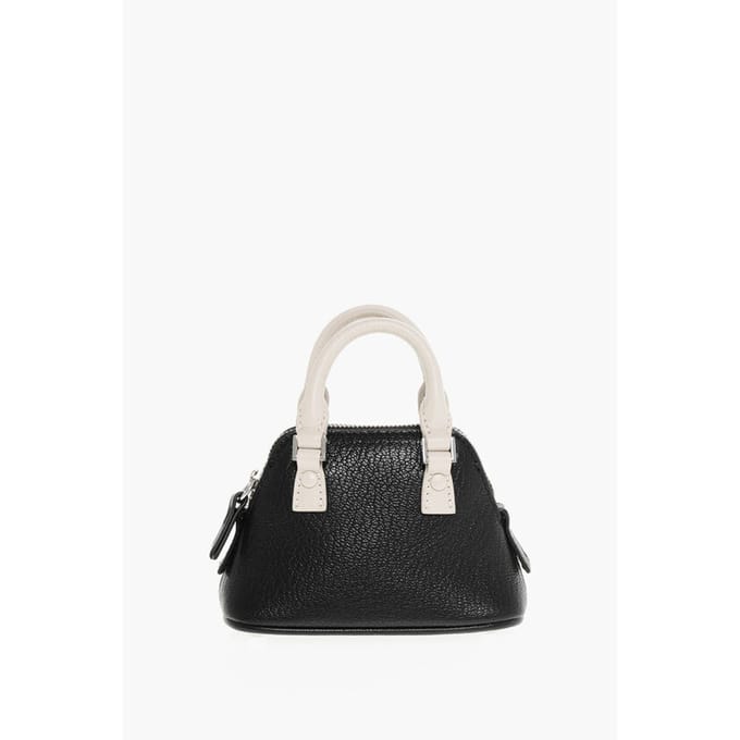 MM11 Two-Tone leren 5AC minitas in zwart en wit