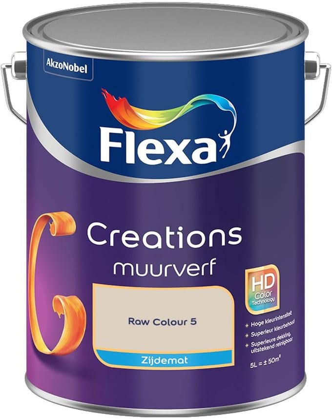 Flexa - Creations Muurverf Zijdemat - Raw Colour 5 - Mengverf - 5 L
