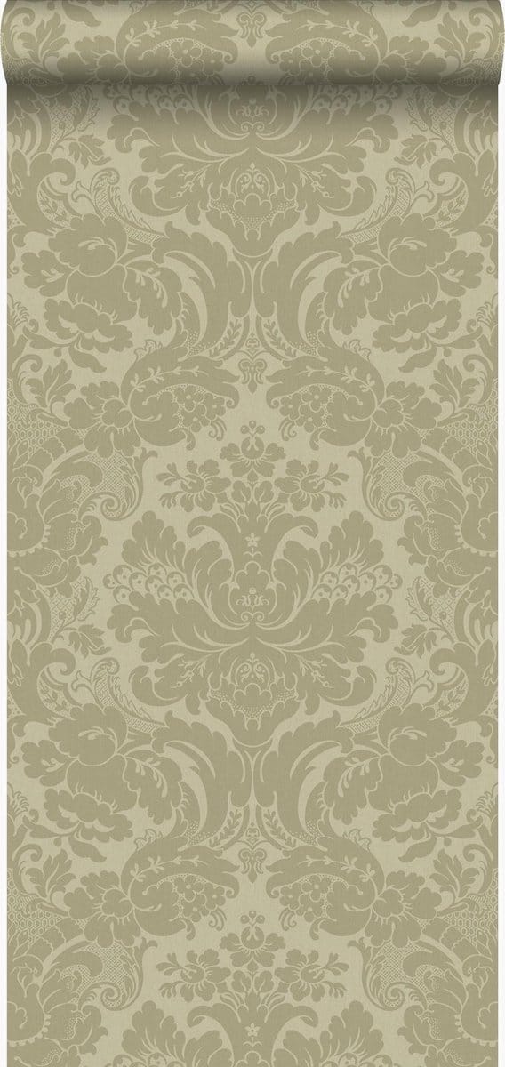 Origin Wallcoverings behang ornamenten kaki - 53 cm x 10.05 m - 347035