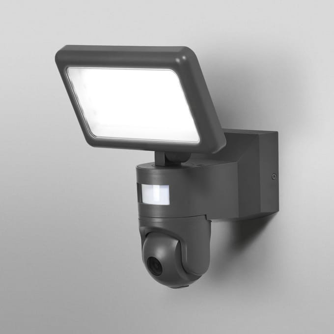 OSRAM SMART+ WiFi-spot met HD-camera, warm wit licht (3000 K), schijnwerper met bewegings- en daglichtsensor, 2000 lumen, dimbaar, IP44