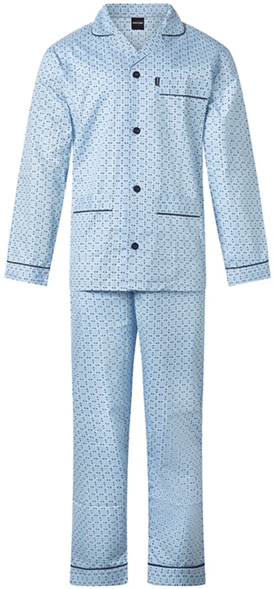 Gentlemen heren pyjama - poplin - maat 48 - Bubbel - blue