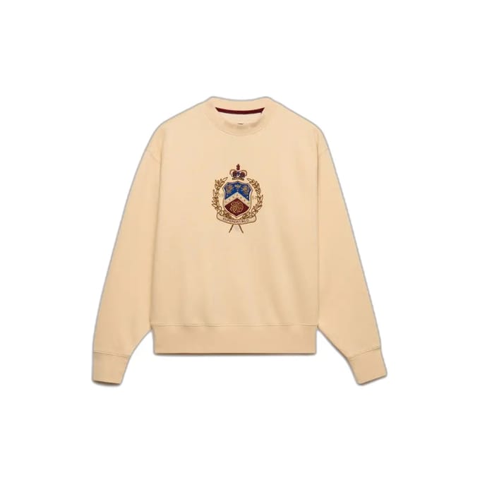 Dames sweatshirt loose Superdry Crest Crew