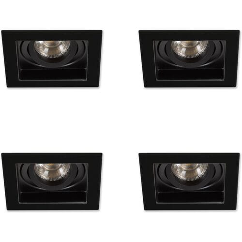 KS Verlichting Set Axl inbouwspots 4 stuks zwart