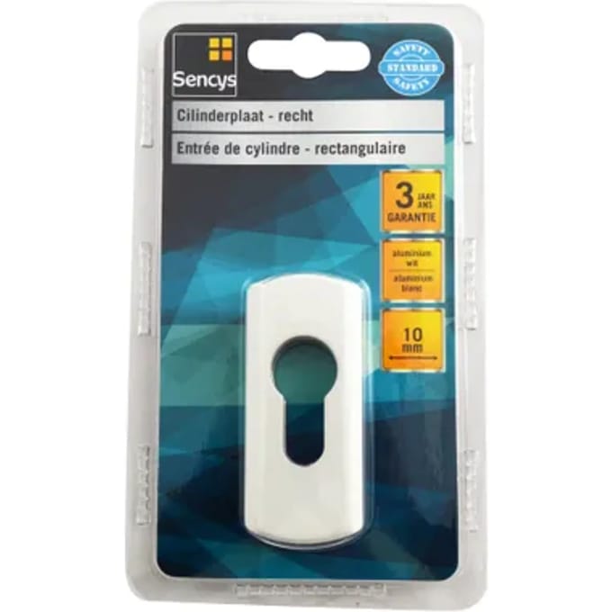 Sencys Cilinderplaat Rechthoekig Aluminium Wit 10 Mm