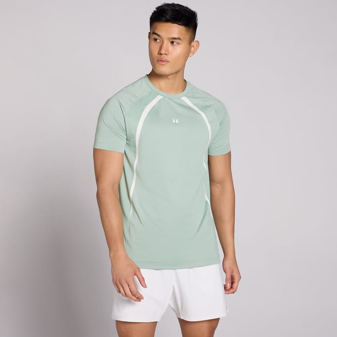 MP Heren Tempo Panel T-Shirt - Eucalyptus - S