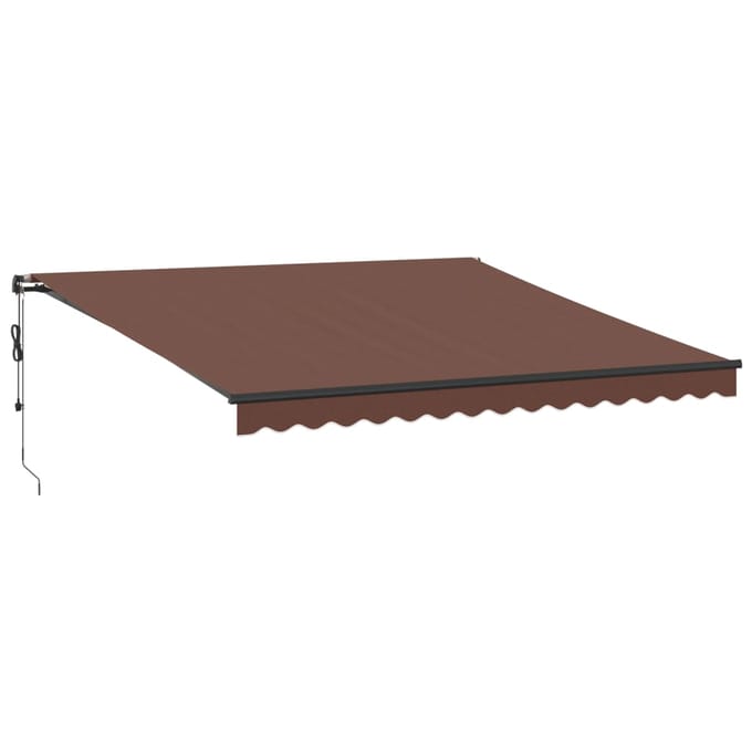 vidaXL - Uitschuifbare - luifel - Bruin - 400 - × - 350 - cm - Polyester
