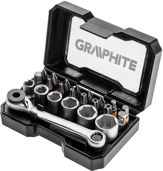 GRAPHITE Serie - Set van Bits - 24 stuks - Compacte Opbergdoos