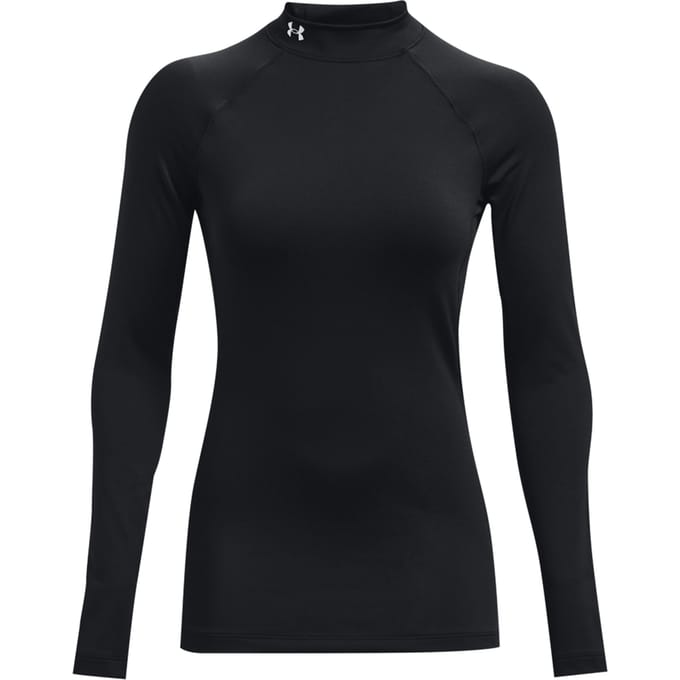 Under Armour UA CG Authentics Mockneck Dames Thermoshirt - Zwart - Maat S