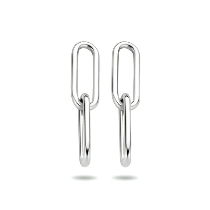 Zilver Gerhodineerd Oorhangers Paperclip 1337232