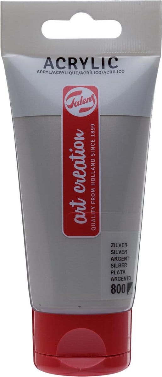 Acrylverf tac 800 zilver tube 75ml | 3 stuks