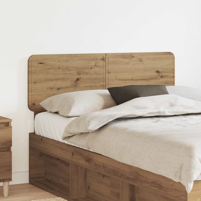 vidaXL - Hoofdbord - Artisan - Eiken - Bewerkt - hout