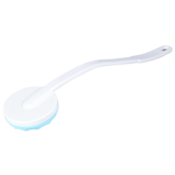 Lotion Olie Crème Applicator met Lange Handgreep Lichaam Been Badborstel Masseerder Massage Tool wit