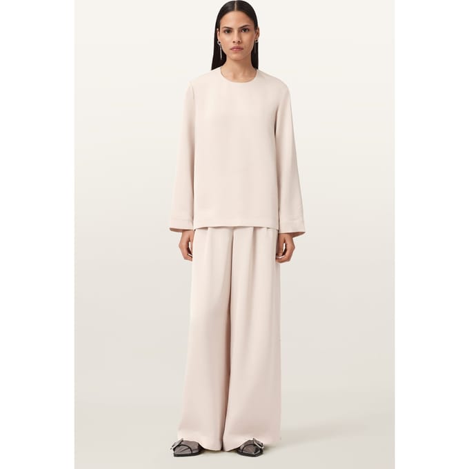 AllSaints Leanne Top Antique White Größe: 2 | Longsleeves Outlet | Damen | Weiß