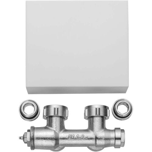 Kermi valve block set corner shape for Geneo quadris radiators ZV01190001