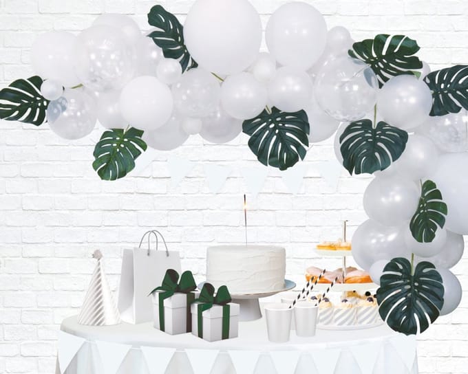 Ballonnen Decoratie Kit Wit 71 Delig - Feest Decoratie DIY Party