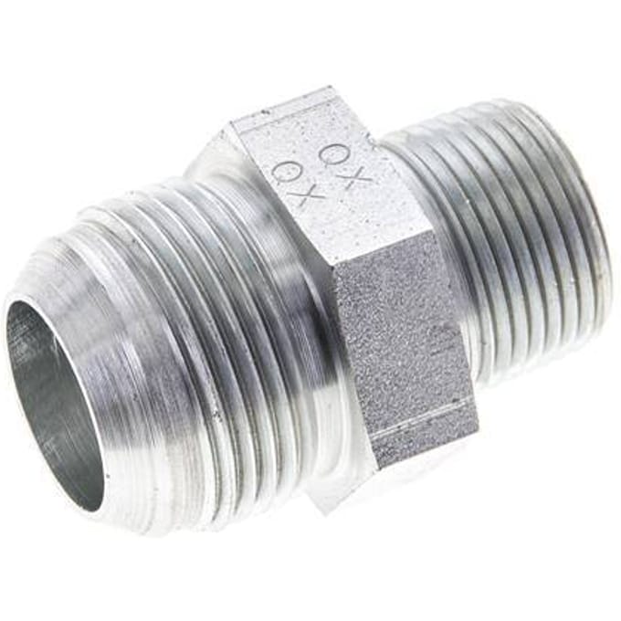 JIC  Dubbele Nippel UN 1-5/16''-12 X 3/4'' NPT Staal 170bar