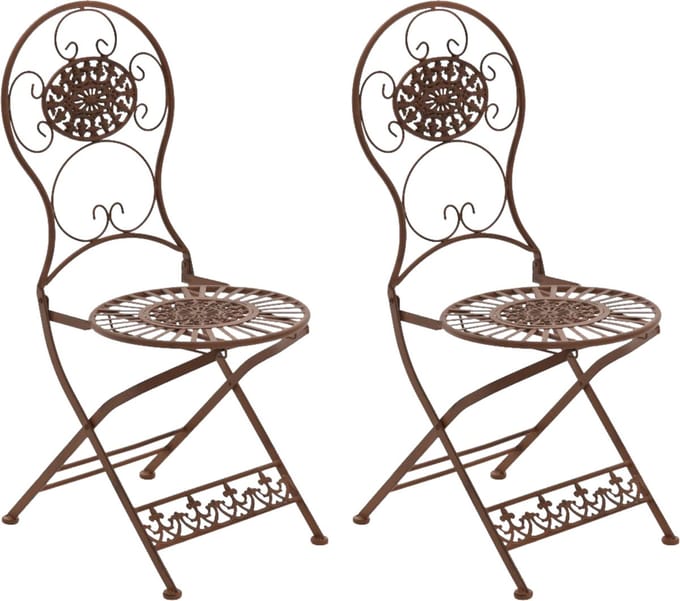 CLP Mani Set van 2 Tuinstoelen antiek bruin