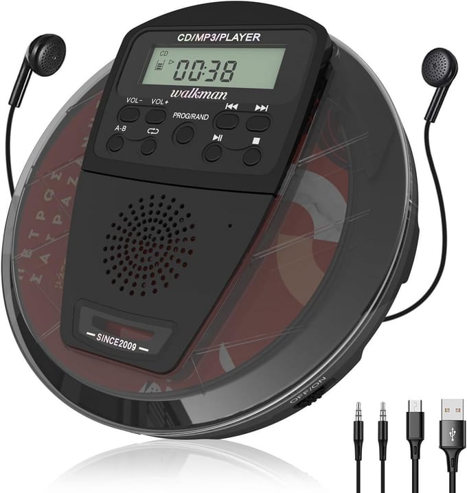 Draagbare CD-speler met Bluetooth en Ingebouwde Speakers