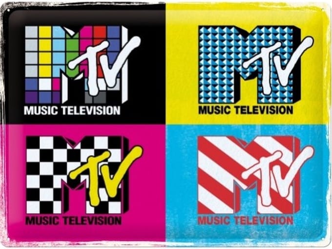 Wandbord Special Muziek - MTV Collage Logo