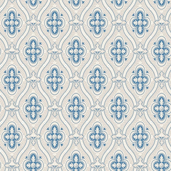 Boråstapeter Vliesbehang 4527 - Anno - Klassiek Blauw - 53cm x 10.05m