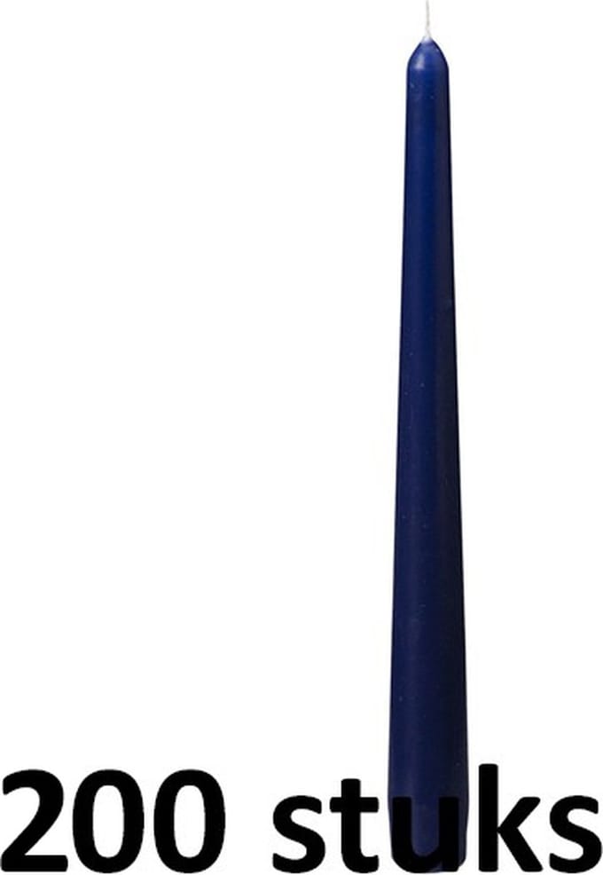 200 stuks dinerkaarsen donkerblauw 245/23 (7 uur)