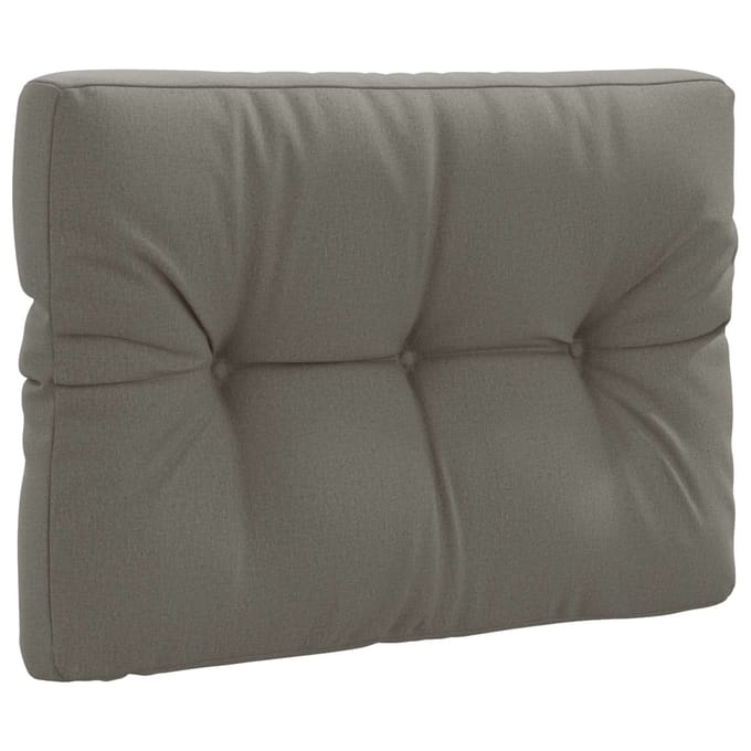 vidaXL - Palletrugkussen - VIANEN - 100% - Polyester - Grijs - 70 - x - 60 - x - 12 - cm